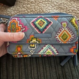 Vera Bradley Geometric Multicolor Quilted Wristlet